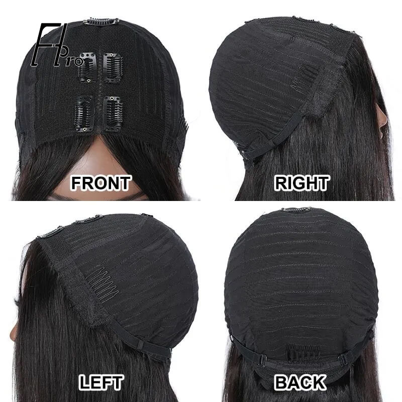 V Part Wig Deep Wave Glueless Hair Wig 0 Skill Needed Wig